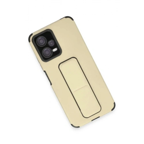 Mey İthalat®   Poco X5 5G Kılıf Mega Standlı Silikon - Gold