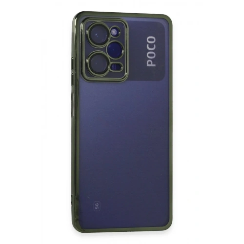 Mey İthalat®   Poco X5 Pro 5G Kılıf  Lensli Silikon - Yeşil