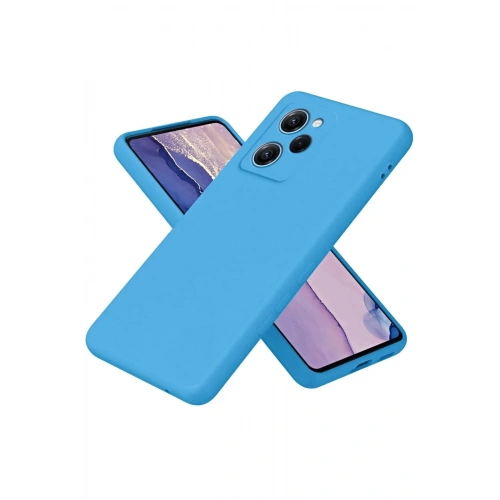 Mey İthalat®   Poco X5 Pro 5G Nano içi Kadife Silikon - Mavi