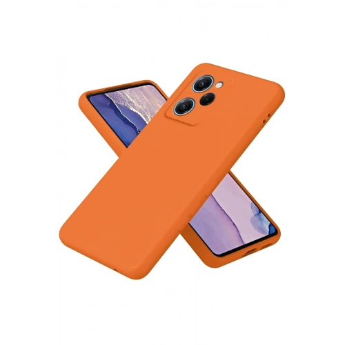 Mey İthalat®   Poco X5 Pro 5G Nano içi Kadife Silikon - Turuncu
