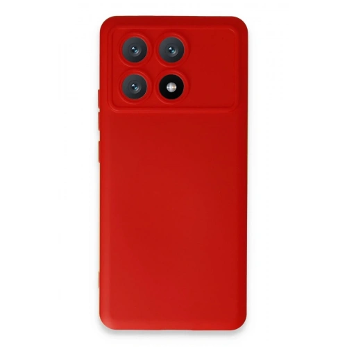 Mey İthalat®   Poco X6 Pro Kılıf Nano içi Kadife Silikon - Kırmızı