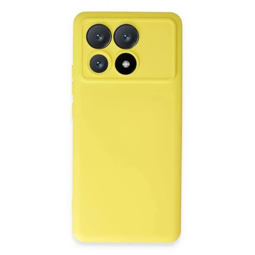 Mey İthalat®   Poco X6 Pro Kılıf Nano içi Kadife Silikon - Sarı