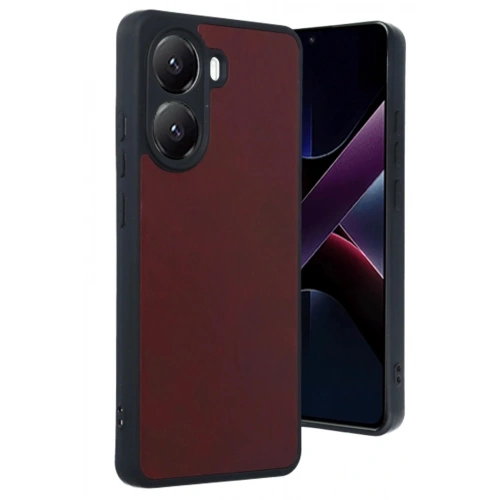 Mey İthalat®   Poco X7 Pro Kılıf Aras Deri Kapak - Bordo