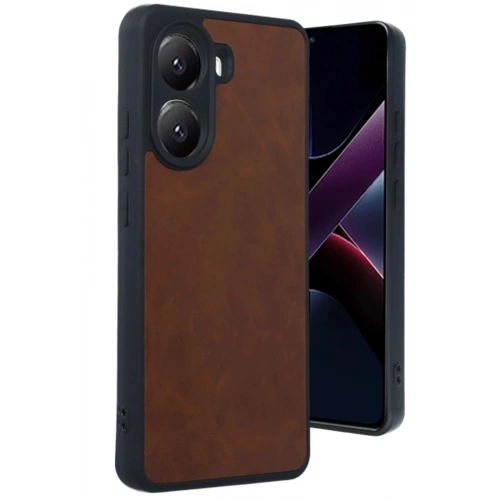 Mey İthalat®   Poco X7 Pro Kılıf Aras Deri Kapak - Taba
