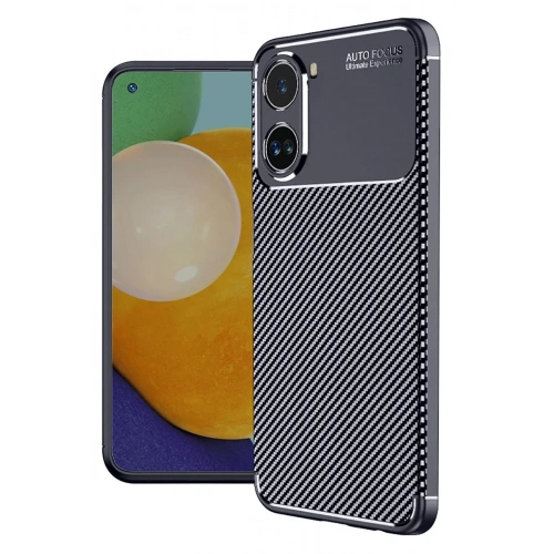 Mey İthalat®   Poco X7 Pro Kılıf Auto Focus Karbon Kapak - Lacivert