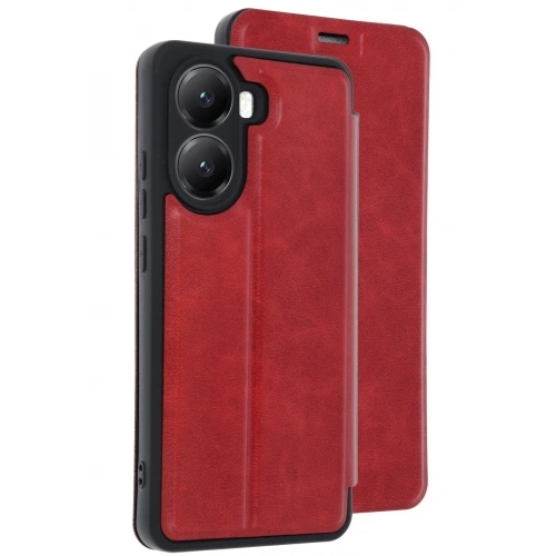 Mey İthalat®   Poco X7 Pro Kılıf Flip Cover - Kırmızı