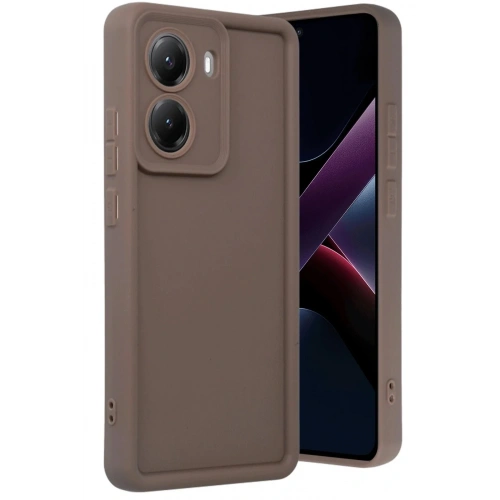 Mey İthalat®   Poco X7 Pro Viera Silikon - Kahverengi