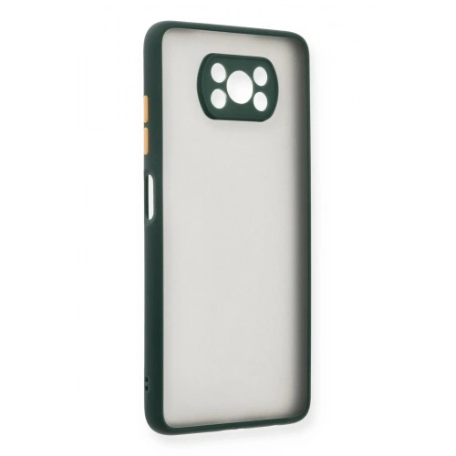 Mey İthalat®   Pocophone X3 Kılıf Montreal Silikon Kapak - Yeşil