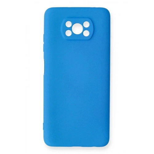 Mey İthalat®   Pocophone X3 Kılıf Nano içi Kadife Silikon - Mavi