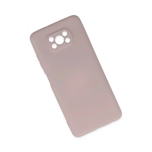 Mey İthalat®   Pocophone X3 Kılıf Nano içi Kadife Silikon - Pudra