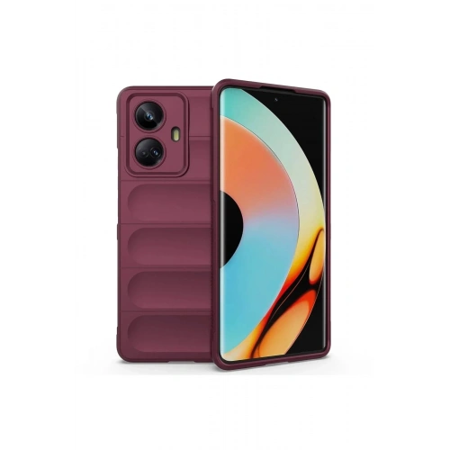 Mey İthalat®  Realme 10 Pro 5G Kılıf Optimum Silikon - Bordo