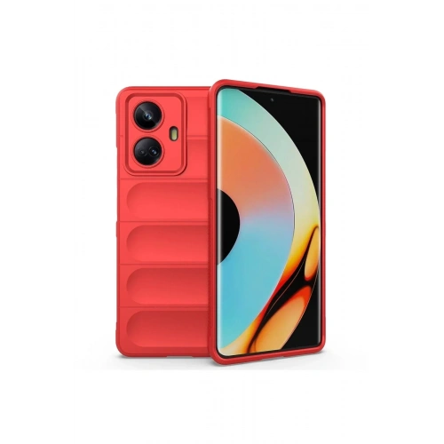 Mey İthalat®  Realme 10 Pro 5G Kılıf Optimum Silikon - Kırmızı
