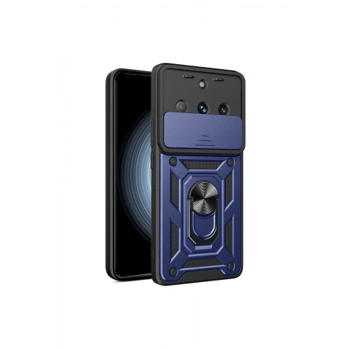 Mey İthalat®  Realme 11 Pro Kılıf Pars Lens Yüzüklü Silikon - Lacivert