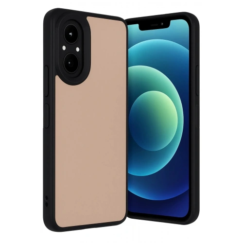Mey İthalat®  Realme 12 Lite Kılıf Aras Deri Kapak - Pudra