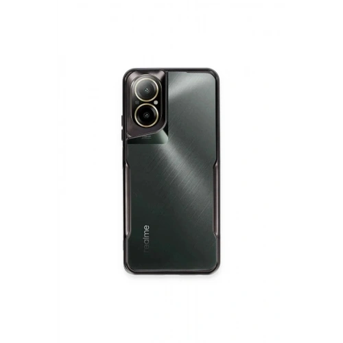 Mey İthalat®  Realme 12 Lite Kılıf Boyi Silikon Kapak - Siyah