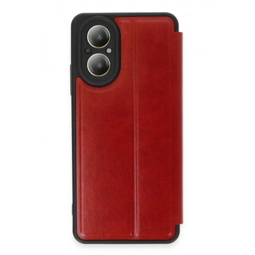 Mey İthalat®  Realme 12 Lite Kılıf Flip Cover - Kırmızı