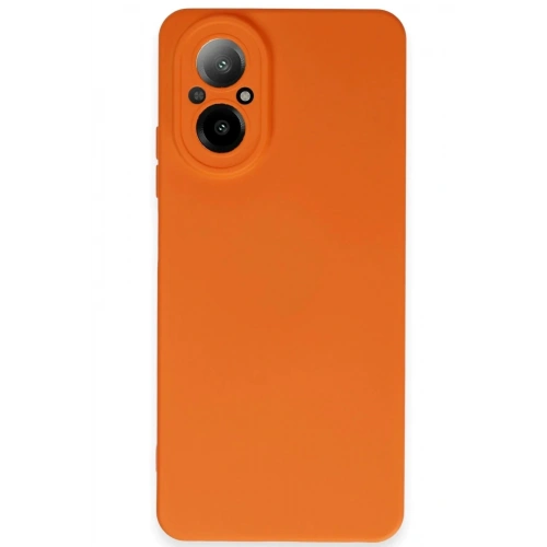 Mey İthalat®  Realme 12 Lite Kılıf Nano içi Kadife Silikon - Turuncu
