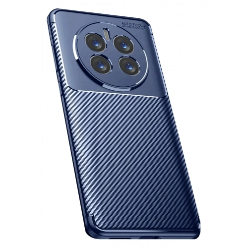 Mey İthalat®  Realme 12 Pro Plus Kılıf Auto Focus Karbon Kapak - Lacivert