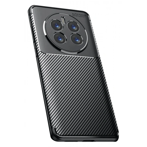 Mey İthalat®  Realme 12 Pro Plus Kılıf Auto Focus Karbon Kapak - Siyah