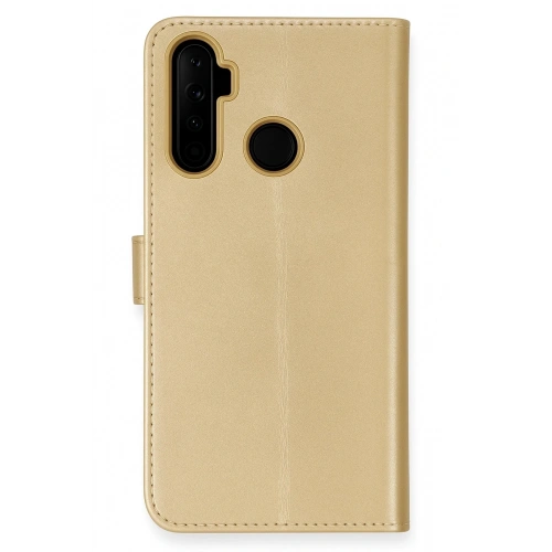 Mey İthalat®  Realme 6i Kılıf Trend S Plus Kapaklı Kılıf - Gold