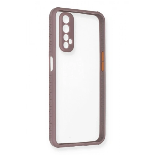 Mey İthalat®  Realme 7 Kılıf Miami Şeffaf Silikon - Açık Mor