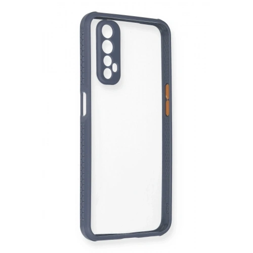 Mey İthalat®  Realme 7 Kılıf Miami Şeffaf Silikon - Gri
