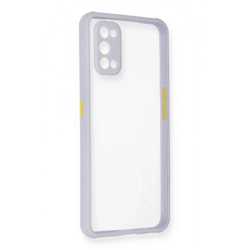 Mey İthalat®  Realme 7 Pro Kılıf Miami Şeffaf Silikon - Lila