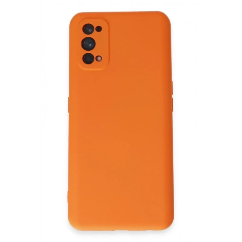 Mey İthalat®  Realme 7 Pro Kılıf Nano içi Kadife Silikon - Turuncu