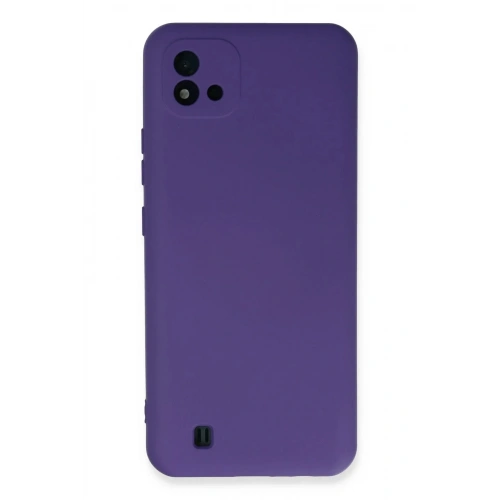 Mey İthalat®  Realme C11 2021 Kılıf Nano içi Kadife Silikon - Mor