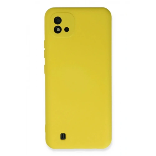 Mey İthalat®  Realme C11 2021 Kılıf Nano içi Kadife Silikon - Sarı