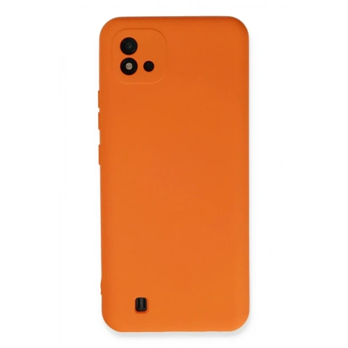 Mey İthalat®  Realme C11 2021 Kılıf Nano içi Kadife Silikon - Turuncu