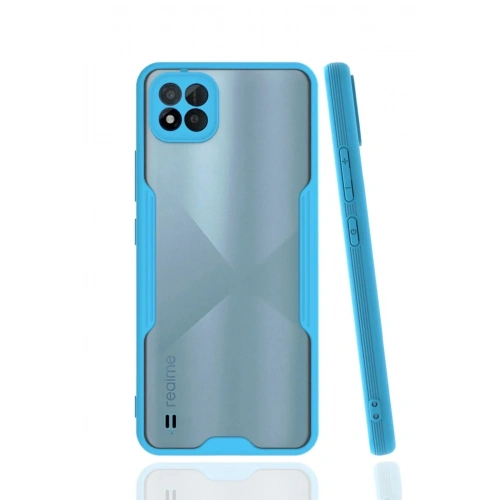 Mey İthalat®  Realme C11 2021 Kılıf Platin Silikon - Mavi