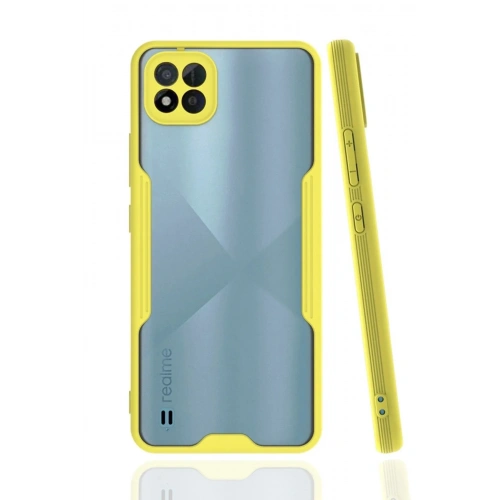 Mey İthalat®  Realme C11 2021 Kılıf Platin Silikon - Sarı