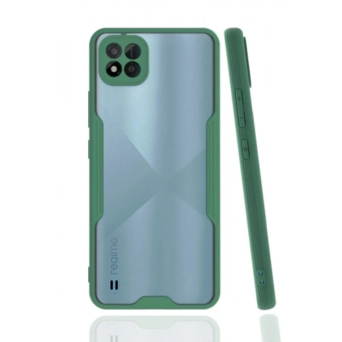 Mey İthalat®  Realme C11 2021 Kılıf Platin Silikon - Yeşil