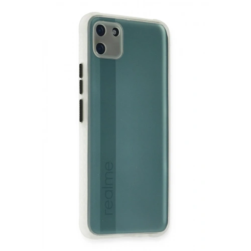 Mey İthalat®  Realme C11 Kılıf Miami Şeffaf Silikon - Şeffaf