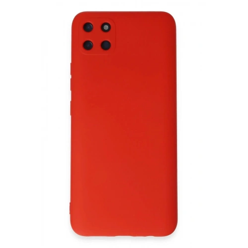 Mey İthalat®  Realme C11 Kılıf Nano içi Kadife Silikon - Kırmızı