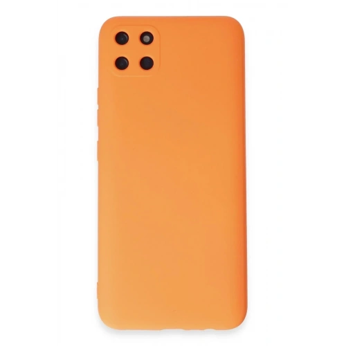 Mey İthalat®  Realme C11 Kılıf Nano içi Kadife Silikon - Turuncu