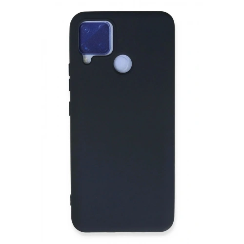 Mey İthalat®  Realme C15 Kılıf Nano içi Kadife Silikon - Lacivert