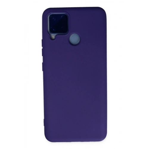 Mey İthalat®  Realme C15 Kılıf Nano içi Kadife Silikon - Mor