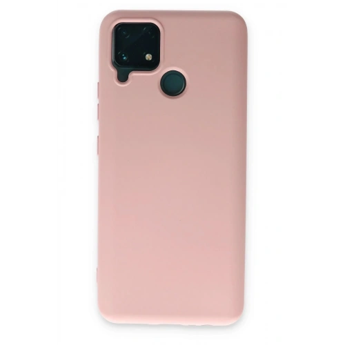 Mey İthalat®  Realme C15 Kılıf Nano içi Kadife Silikon - Pudra