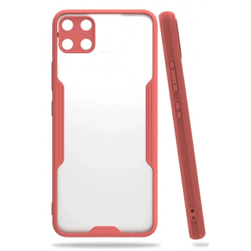 Mey İthalat®  Realme C15 Kılıf Platin Silikon - Pembe
