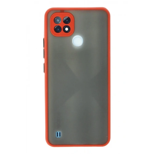Mey İthalat®  Realme C21 Kılıf Montreal Silikon Kapak - Kırmızı