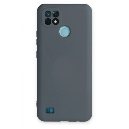 Mey İthalat®  Realme C21 Kılıf Nano içi Kadife Silikon - Gri