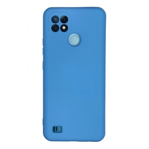 Mey İthalat®  Realme C21 Kılıf Nano içi Kadife Silikon - Mavi