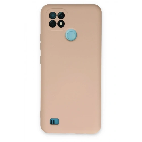 Mey İthalat®  Realme C21 Kılıf Nano içi Kadife Silikon - Pudra