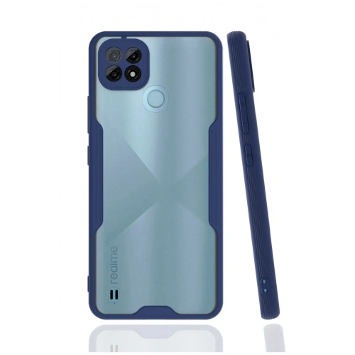 Mey İthalat®  Realme C21 Kılıf Platin Silikon - Lacivert