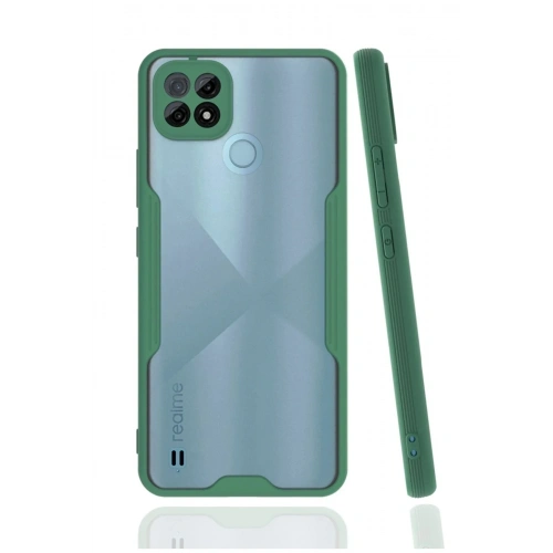 Mey İthalat®  Realme C21 Kılıf Platin Silikon - Yeşil