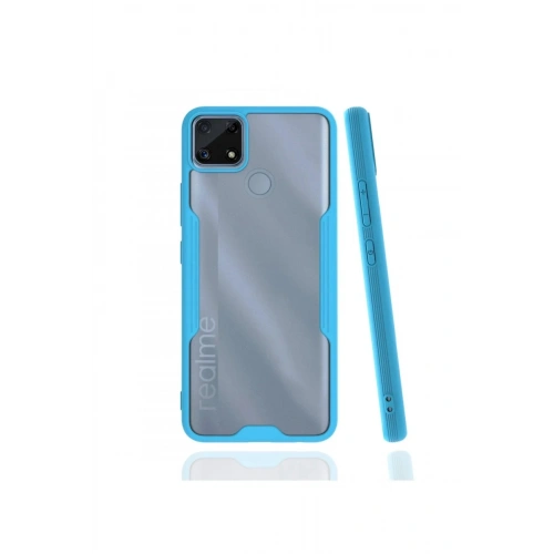 Mey İthalat®  Realme C25 Kılıf Platin Silikon - Mavi