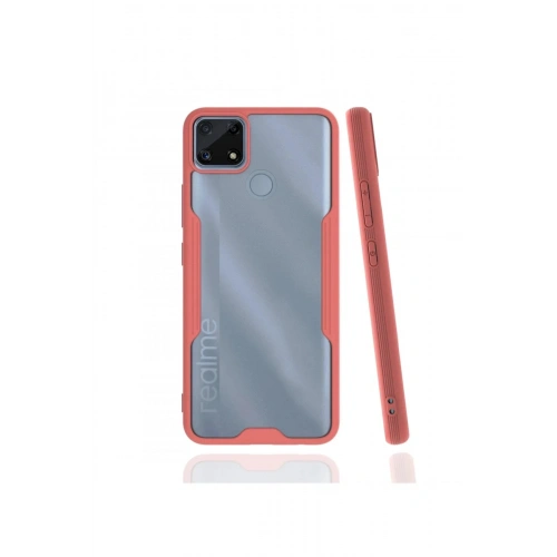 Mey İthalat®  Realme C25 Kılıf Platin Silikon - Pembe