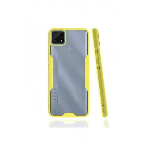 Mey İthalat®  Realme C25 Kılıf Platin Silikon - Sarı